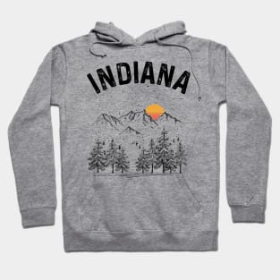 Indiana State Vintage Retro Hoodie